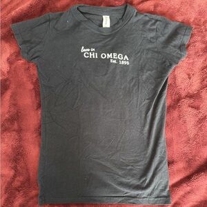 Chi Omega Black Women's T-Shirt (S)